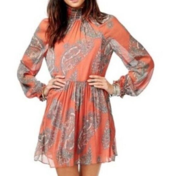 Free People Dresses & Skirts - Free People Moonstruck Paisley Mini Dress